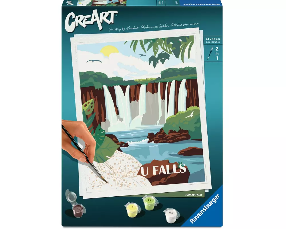 Ravensburger Malen nach Zahlen CreArt – Iguazu Wasserfälle
