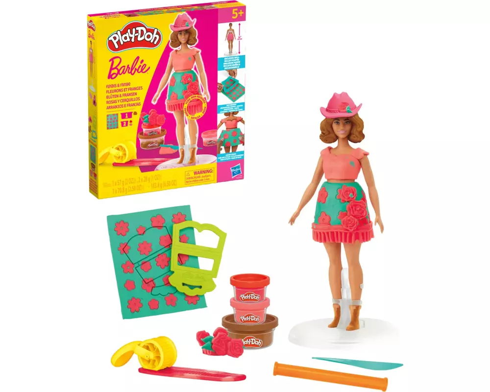 Play-Doh Knetspielzeug Barbie Blüten und Fransen