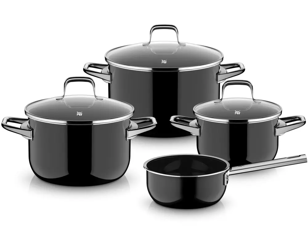 WMF Kochtopf-Set Fusiontec Essential Pro, Edelstahl, Schwarz