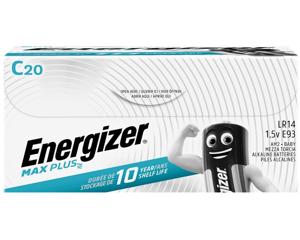 Energizer Batterie Max Plus Baby C , 20 Stück