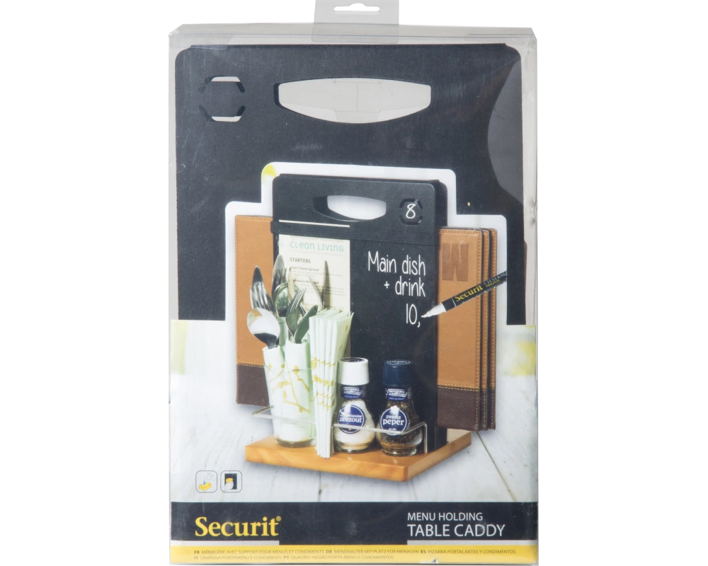 SECURIT Kreidetafel TABLECADDY CAD-TE teak 34.5x22x20cm
