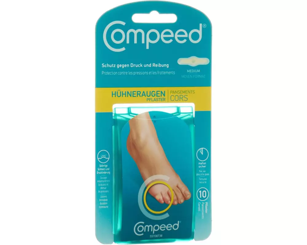 Compeed Hühneraugenpflaster Medium 5.7 cm x 1.7 cm 10 Stück