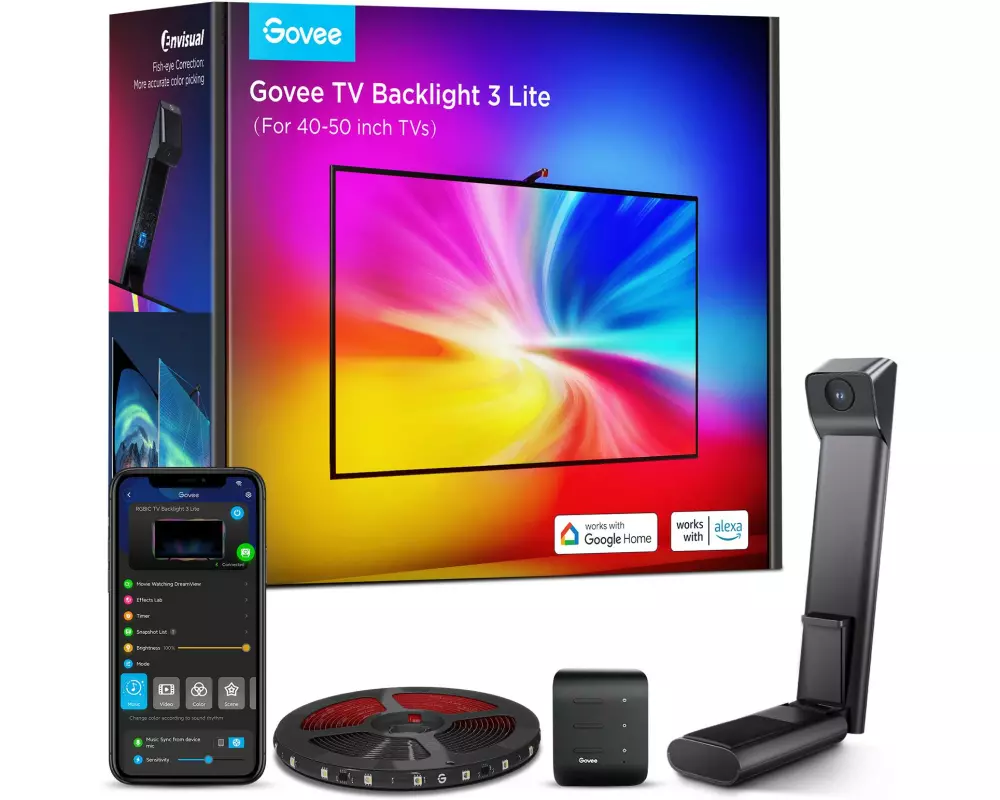 Govee Envisual TV Backlight T3, 40-50", WiFi, BT, RGBICW