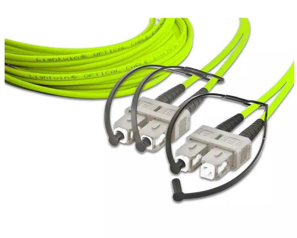 Lightwin LWL-Patchkabel Multimode SC – SC, OM5, Duplex, 10 m