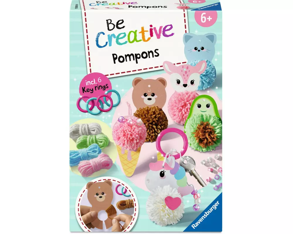 Ravensburger Bastelset Pompons Kawaii 6 Schablonen