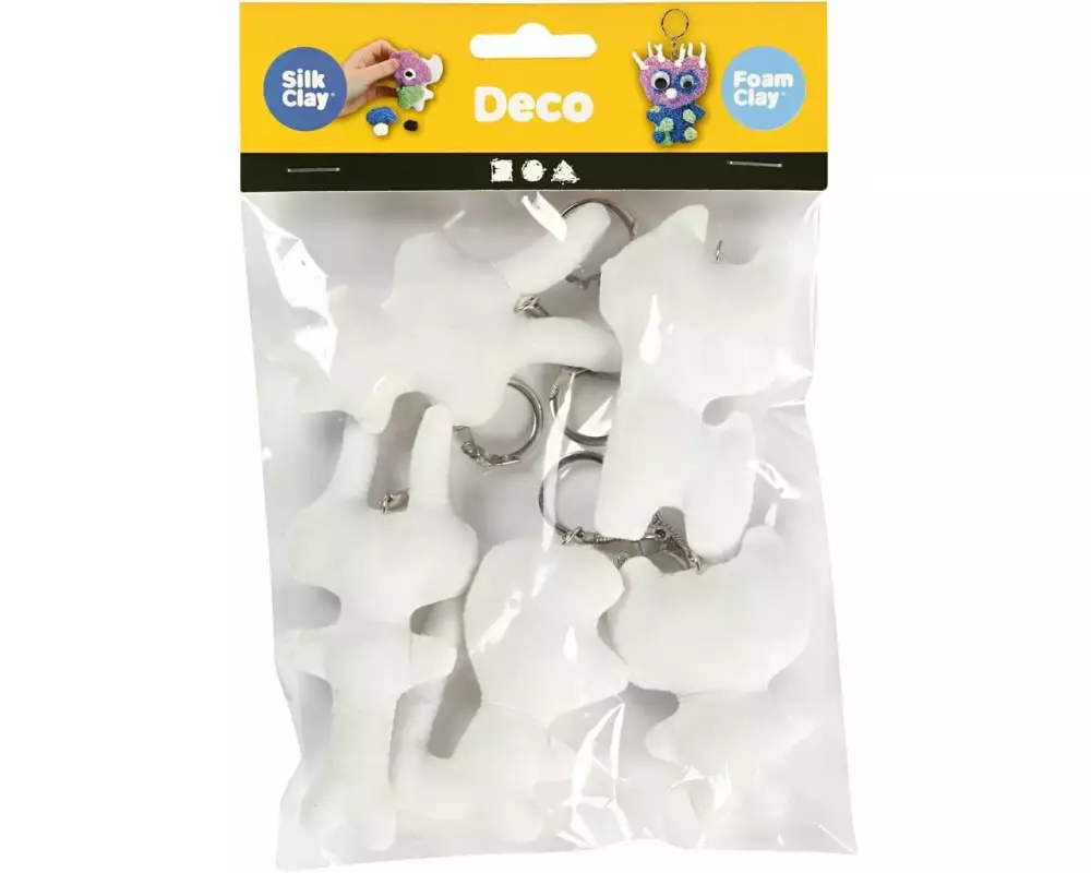 Creativ Company Schlüsselband Baumwolle, 5 Stück, Weiss