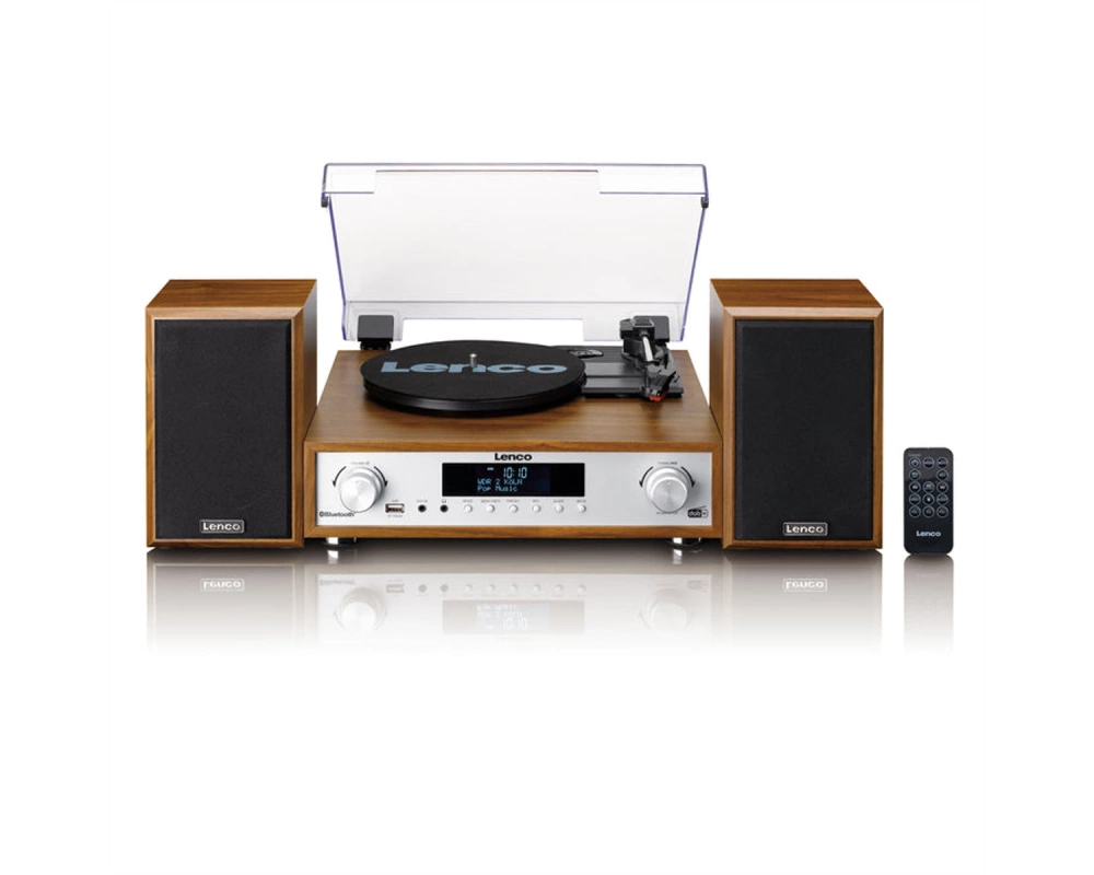 Lenco Hi-Fi Anlage MC-160WD holzfarben, TT, DAB, FM Radio, BT