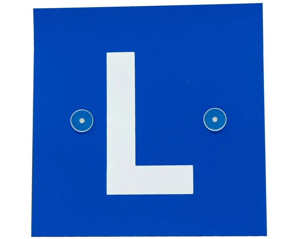 For The Drivers L-Schild vollmagnetisch, 16 x 16 cm