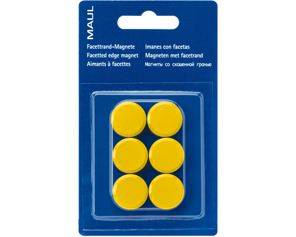 MAUL Magnete 20mm 6176213 gelb 6 Stück