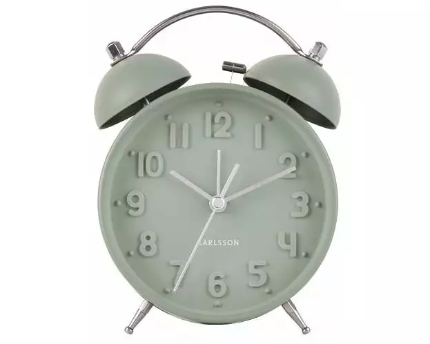 KARLSSON Klassischer Wecker Iconic Grün Matt
