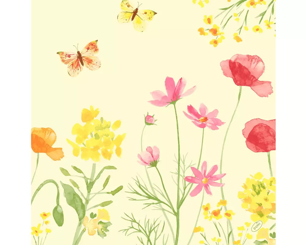Duni Papierservietten Poppy Field 40 cm x 40 cm, 50 Stück