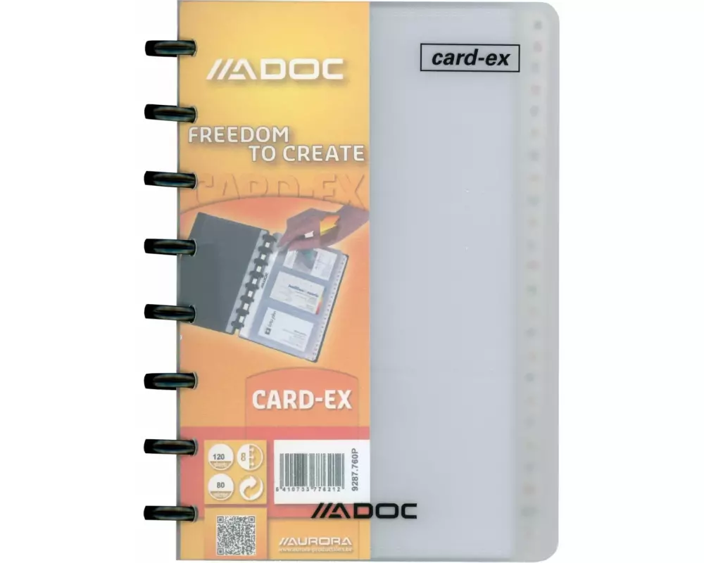 Adoc Ringbuch Card-Ex A5, Transparent