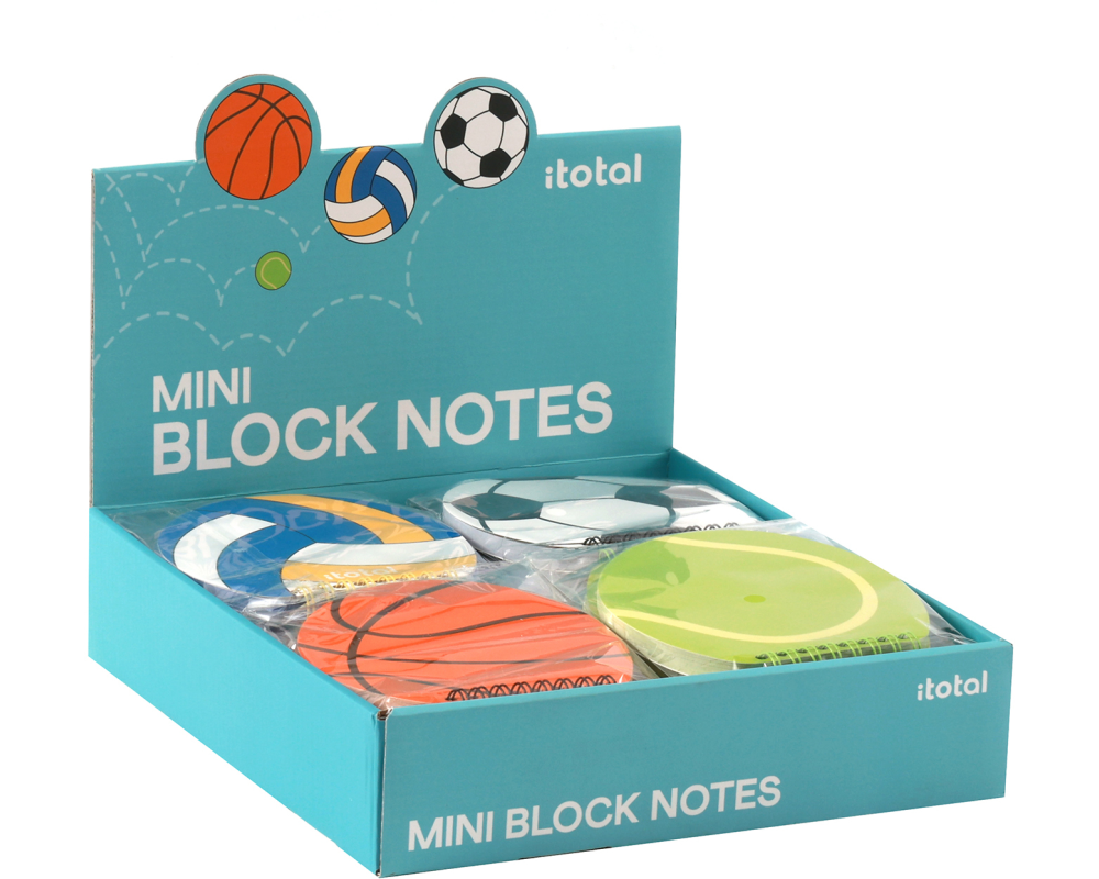 I-TOTAL Notizblock Mini 11x11.7cm XL2050O Sport, assortiert