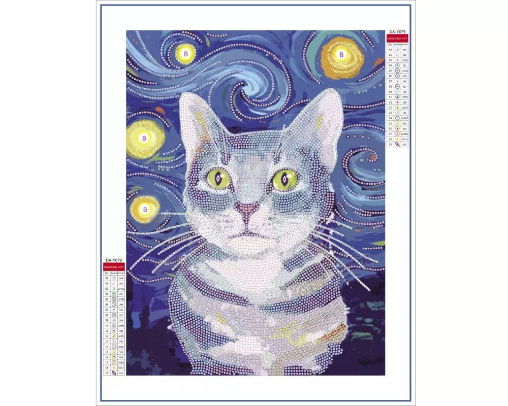 Graine Créative Bastelset Diamond Painting Katze 30 x 40 cm
