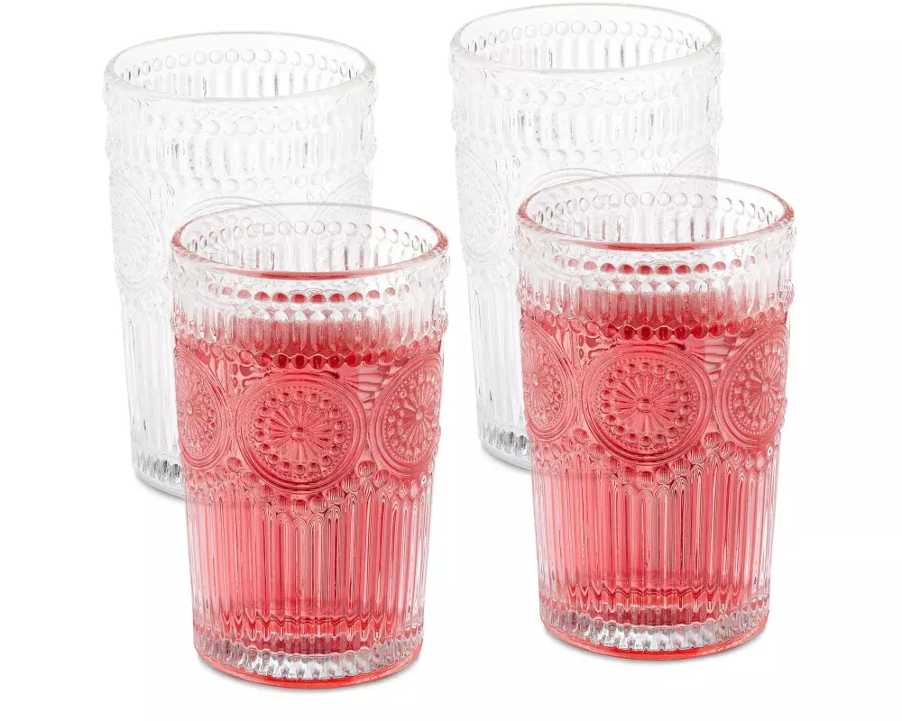 relaxdays Trinkglas 4er Set, 300 ml