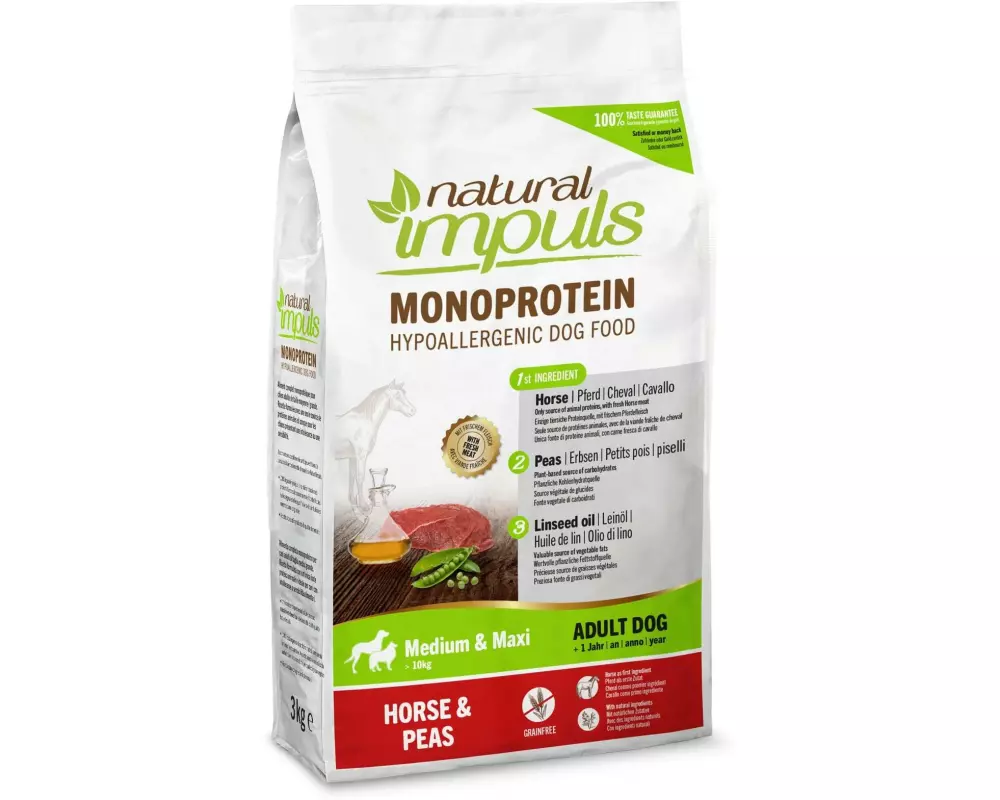 Natural Impuls Trockenfutter Adult Med/Max Pferd 3 kg