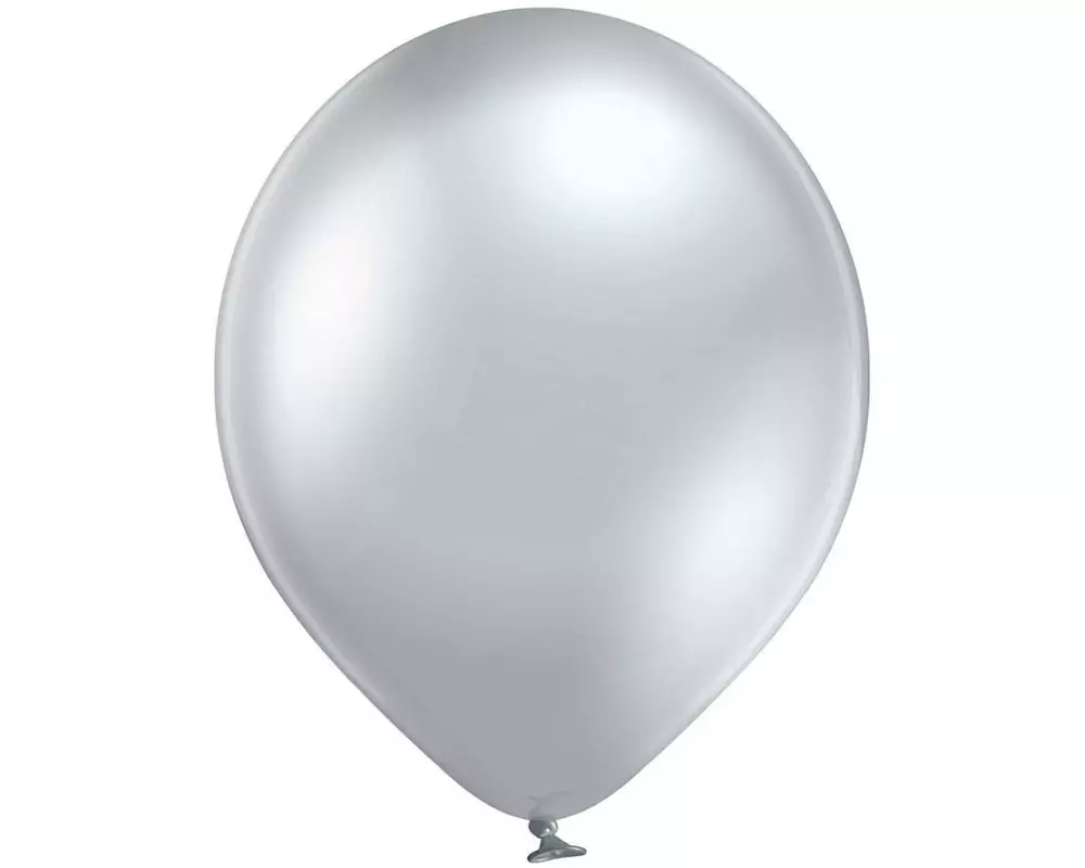 Belbal Luftballon Glossy Silber, Ø 30 cm, 50 Stück