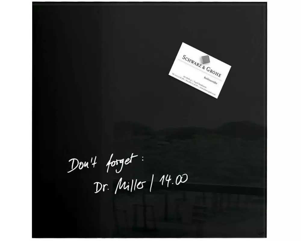 Sigel Magnethaftendes Glassboard artverum 30 cm x 30 cm, Schwarz