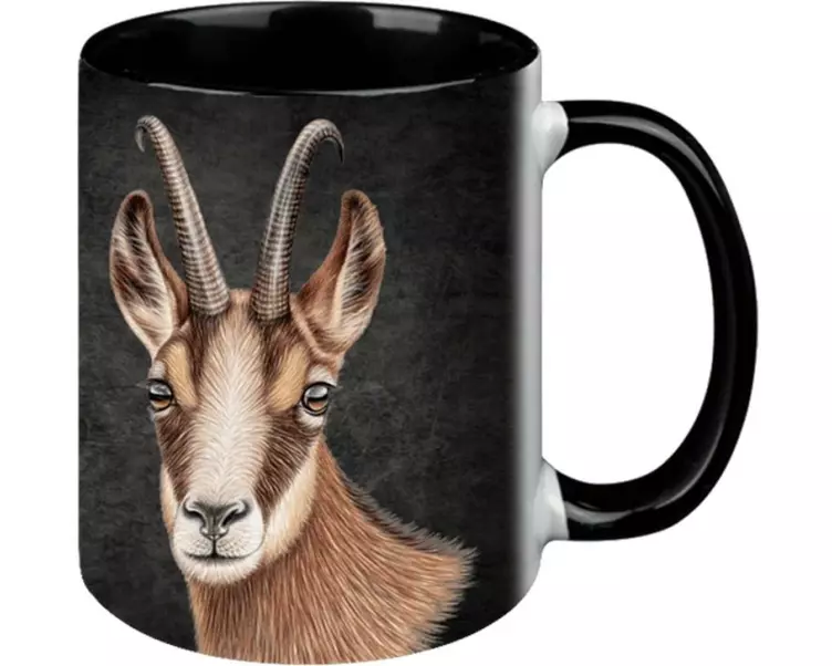 creanorm Tasse Gams Black Edition 330 ml, 1 Stück, Schwarz