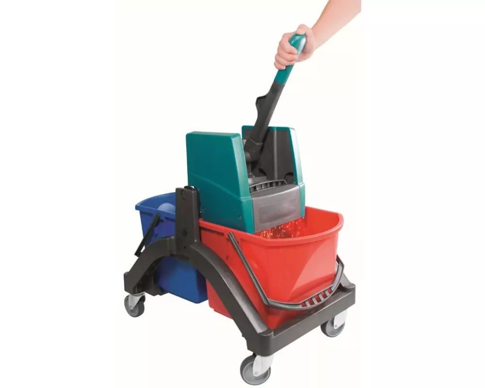 Leifheit Nasswischwagen Professional Duo 17 l, Mehrfarbig