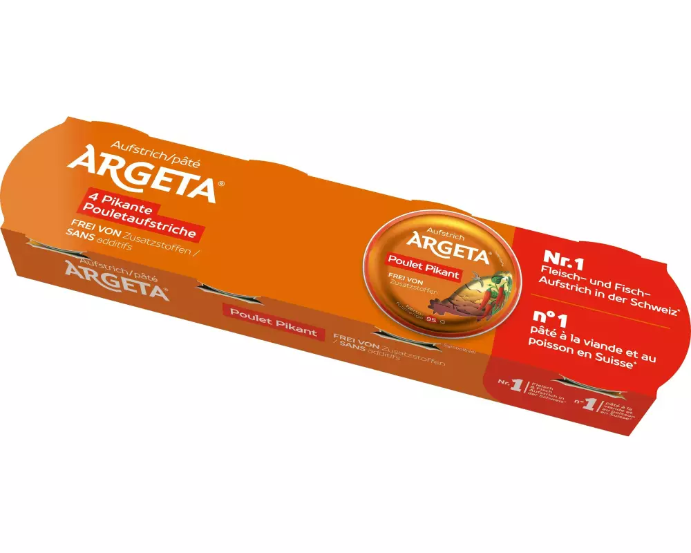 Argeta Brotaufstrich Hühnerfleisch pikant 4 x 95 g