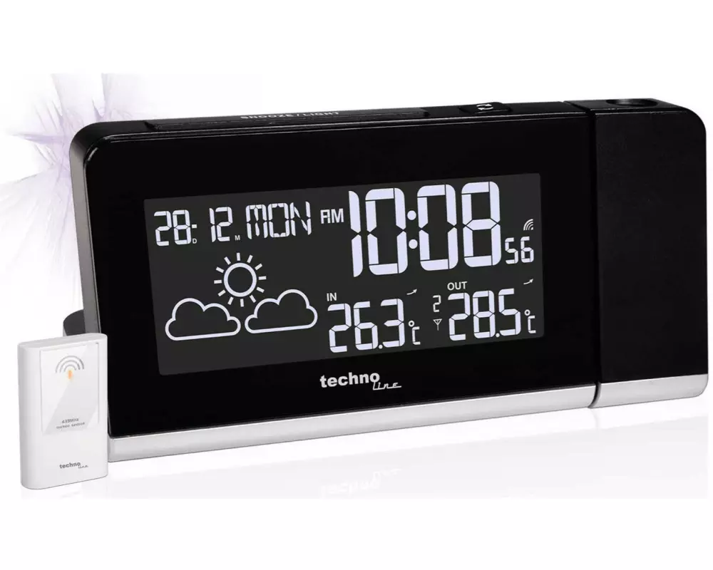 Technoline Projektions-Funkuhr WT 539 mit Wecker und Wettervorhersage