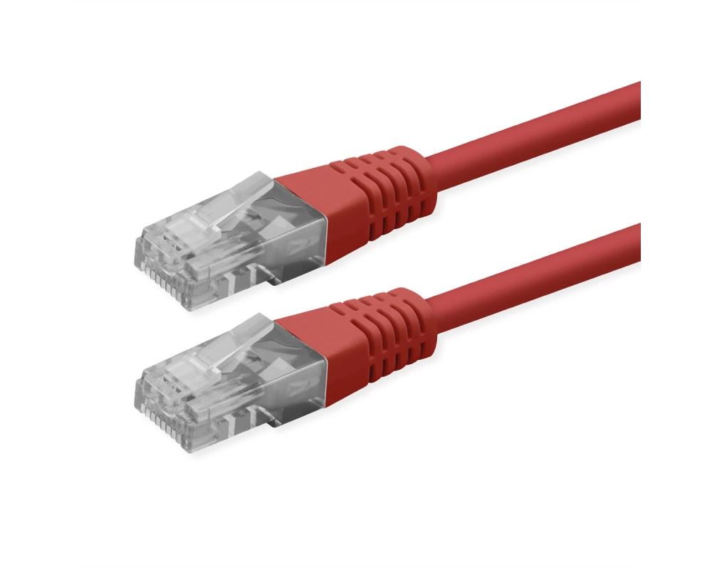 ROLINE Patchkabel Cat.6 (Class E), UTP, PoE, rot, 0,3 m