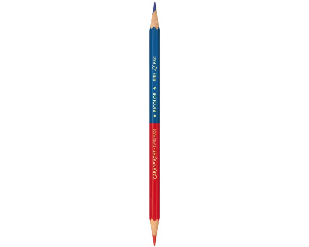Caran d'Ache Farbstifte Prismalo Bicolor Blau; Rot