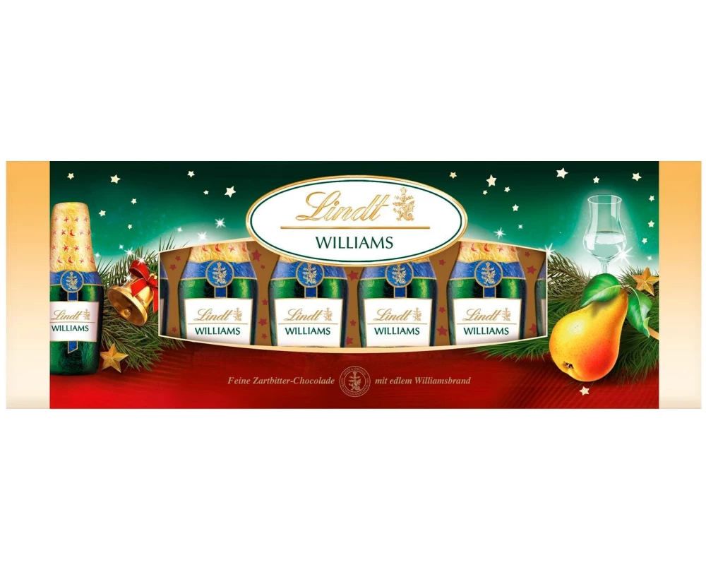 Lindt Alkohol Spezialitäten Williams Birne Xmas 131 g