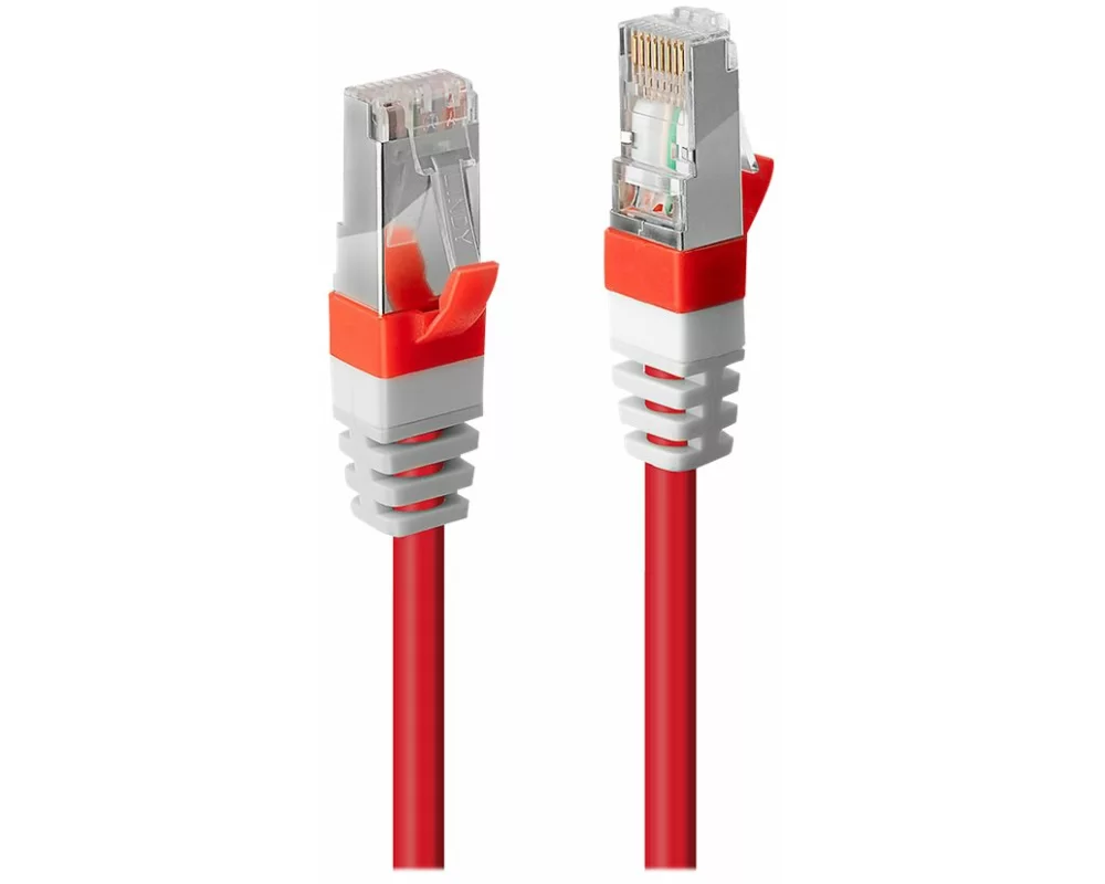 LINDY Patch Cable, Cat6A, S/FTP, RJ45-RJ45, 1m, red, LSOH, including Testprotocol
