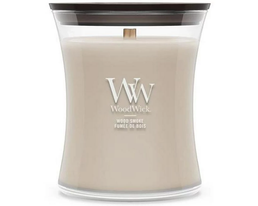 Woodwick Duftkerze Wood Smoke Medium Jar