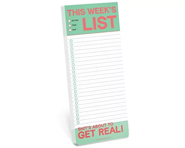 This Week's List Make-a-List Pad