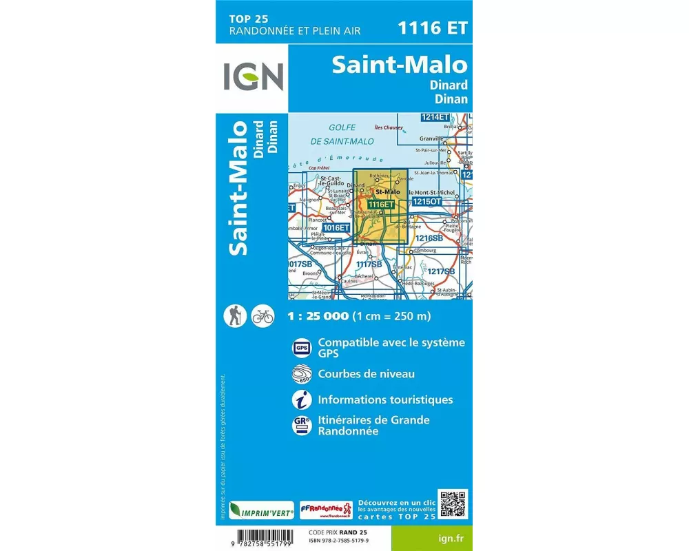 St-Malo/ Dinard/ Dinan 1:25 000