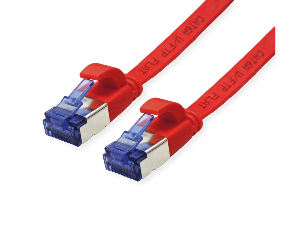 VALUE Patchkabel Cat.6A (Class EA) FTP, extra-flach, rot, 0,5 m
