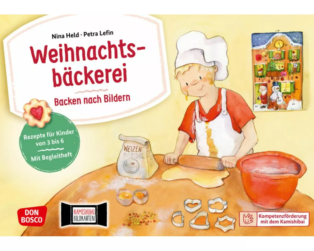 Weihnachtsbäckerei: Backen nach Bildern. Kamishibai Bildkartenset