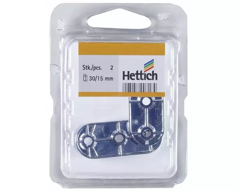 HETTICH Schrankrohr-Lager für Rohrprofil oval 15 x 30 mm verchromt