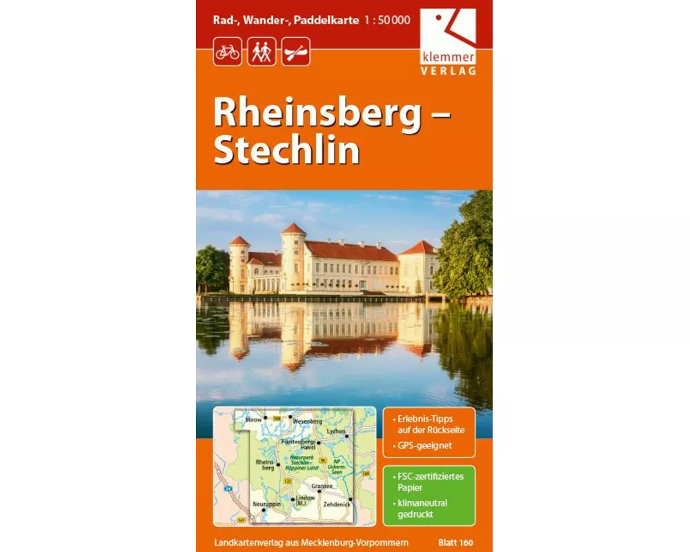 Rad-, Wander und Paddelkarte Rheinsberg - Stechlin