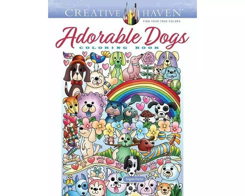 Creative Haven Adorable Dogs Coloring Book