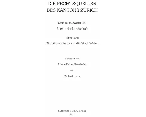 Die Obervogteien um die Stadt Zürich