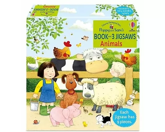 Poppy and Sam's Book and 3 Jigsaws: Animals