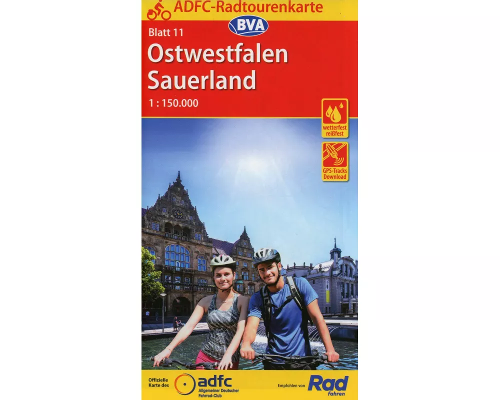 BVA ADFC Radtourenkarte Ostwestfalen Sauerland 1:150.000