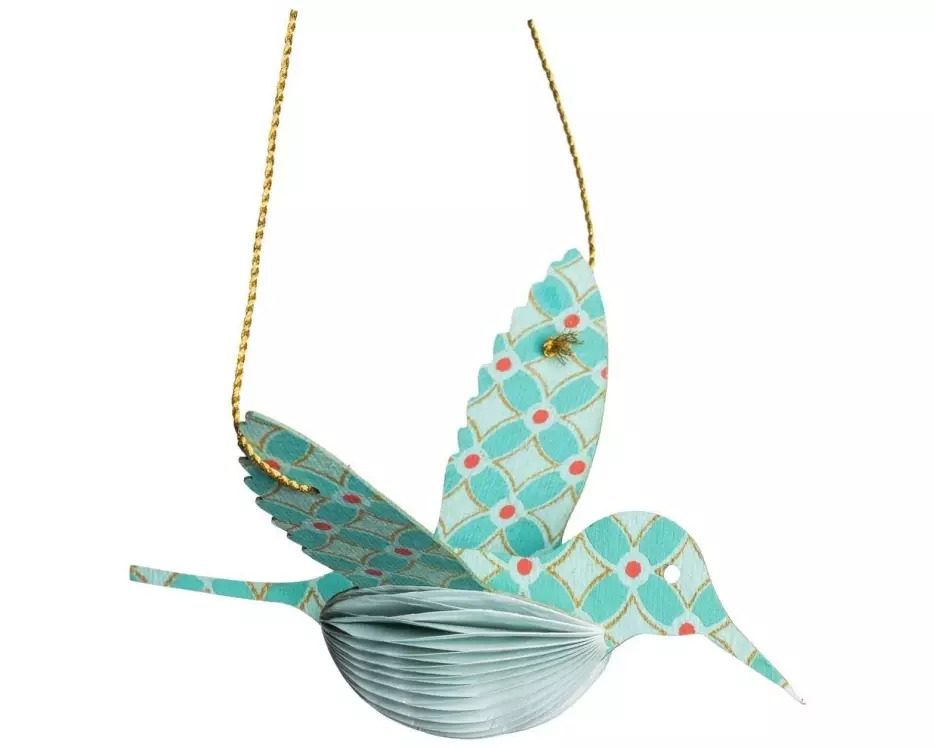 Tranquillo Aufhänger Kolibri Türkis, 9 x 13 cm