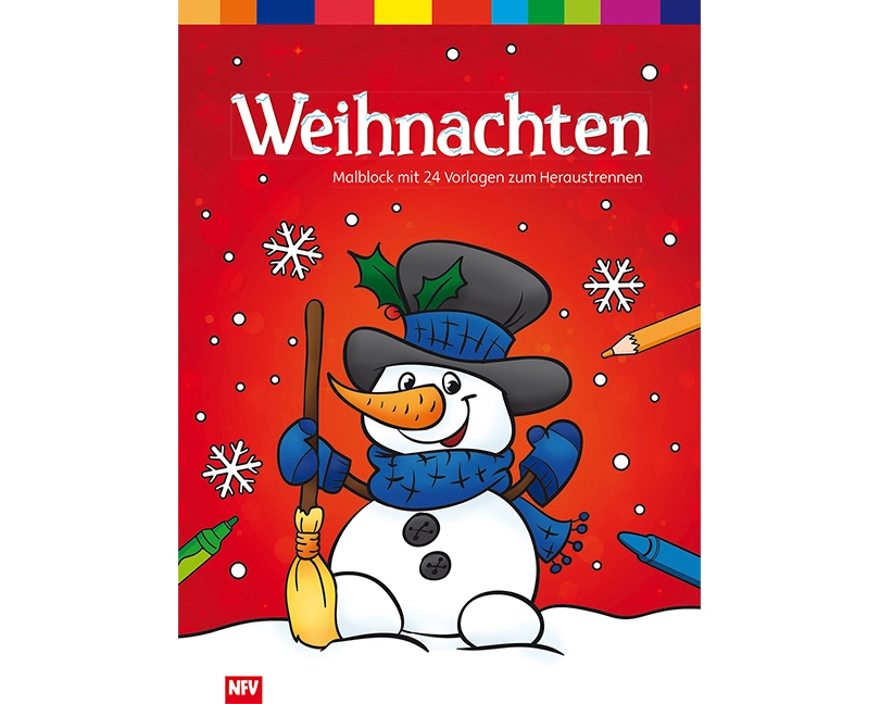Weihnachten - Malblock mit 24 Vorlagen zum Heraustrennen
