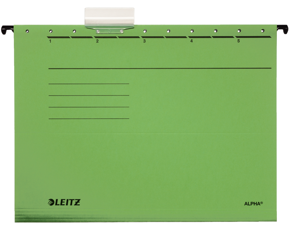 LEITZ Hängemappe Alpha A4 19853055 grün 5 Stück