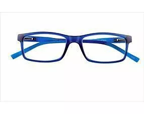 Brille. EDDY, G35200, blau, mit Metallfederscharnier und Etui, +2.00 dpt