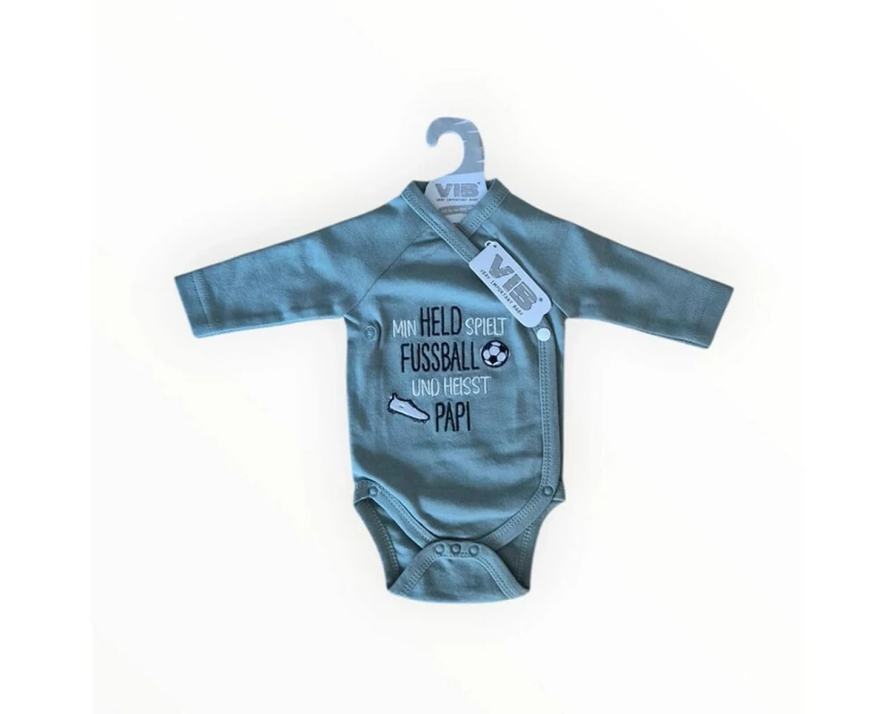 Very Important Baby Langarm-Wickelbody Min Held spielt Fussball Gr. 56