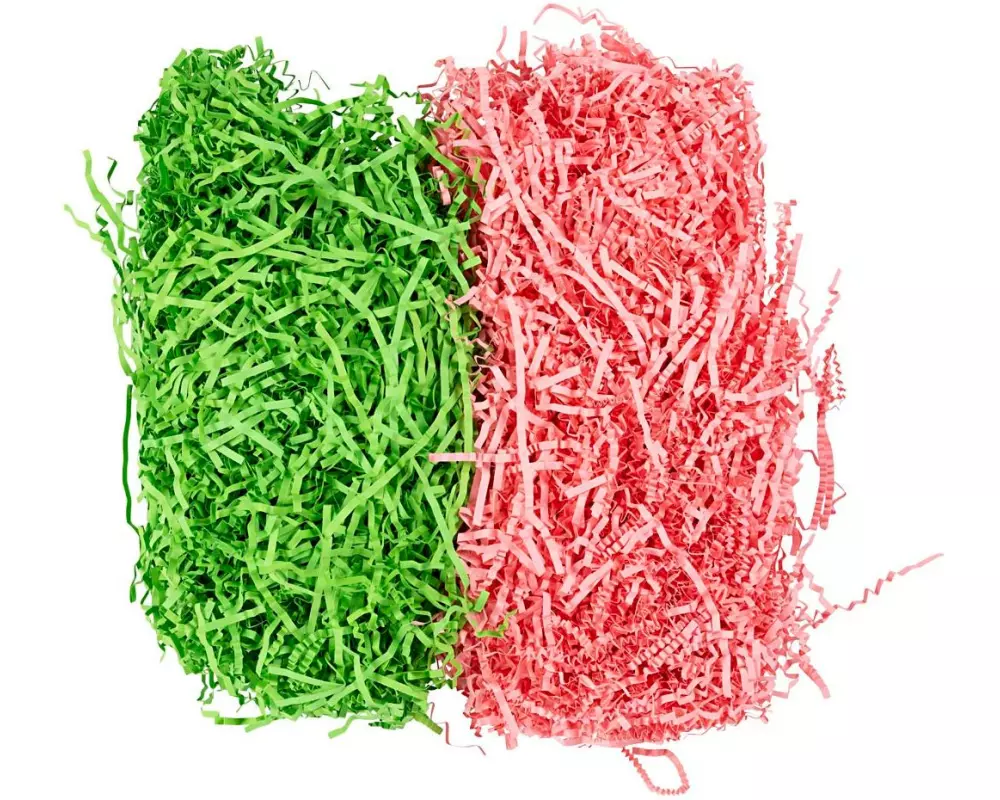 Creativ Company Papier-Füllmaterial 25-30 cm x 3 mm, 100g, Grün-Pink