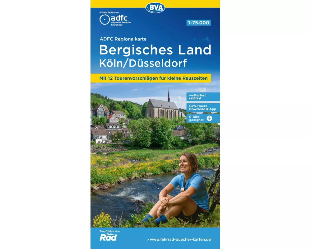 BVA ADFC Regionalkarte Bergisches Land Köln/Düsseldorf 1:75.000