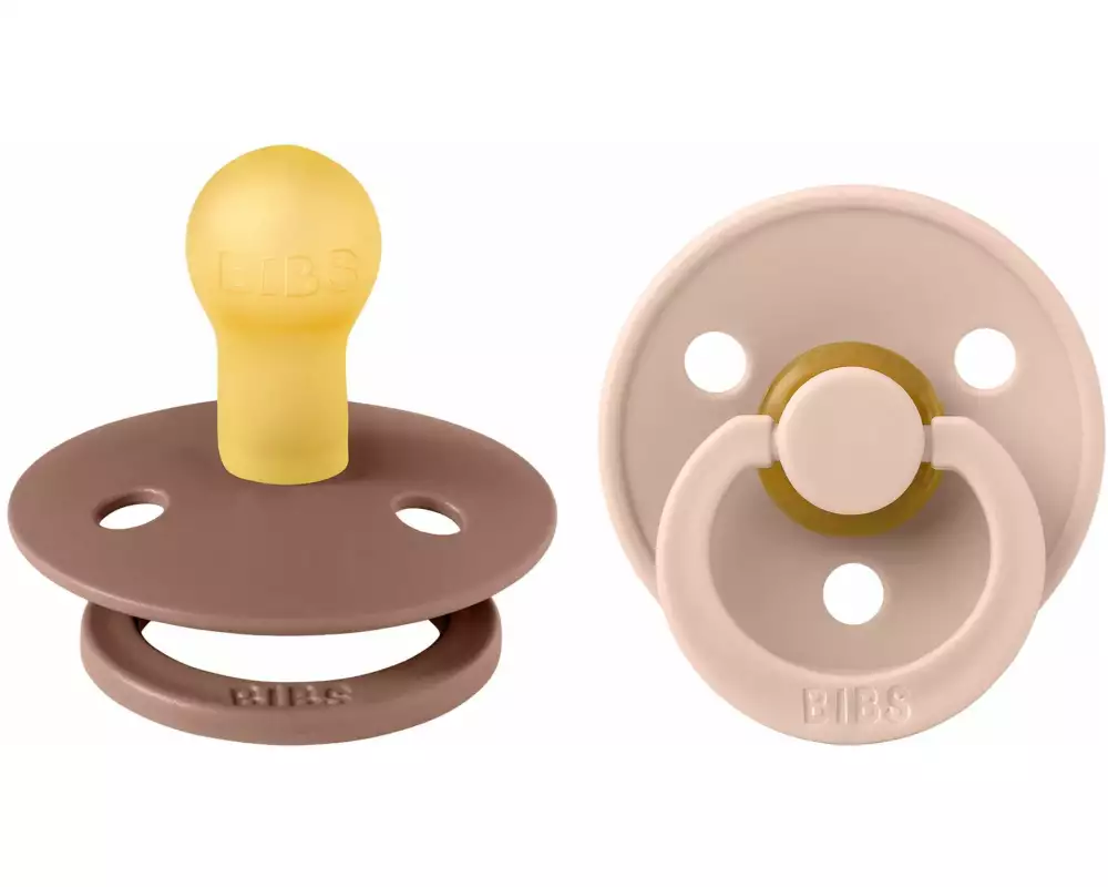 Bibs Nuggi rund Latex 2er Set Woodchuck/Blush 12-18 Mt.
