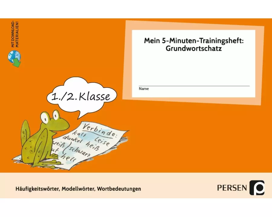 Mein 5-Min-Trainingsheft: Grundwortschatz- Kl. 1/2